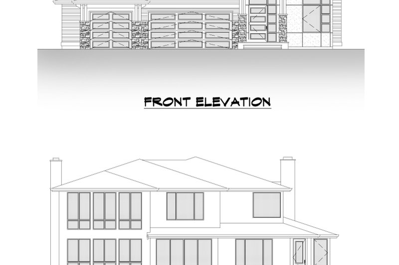 House Blueprint - Exterior - Other Elevation 3 for Contemporary House Plan #1066-121 - 4 bed, 2.5 bath