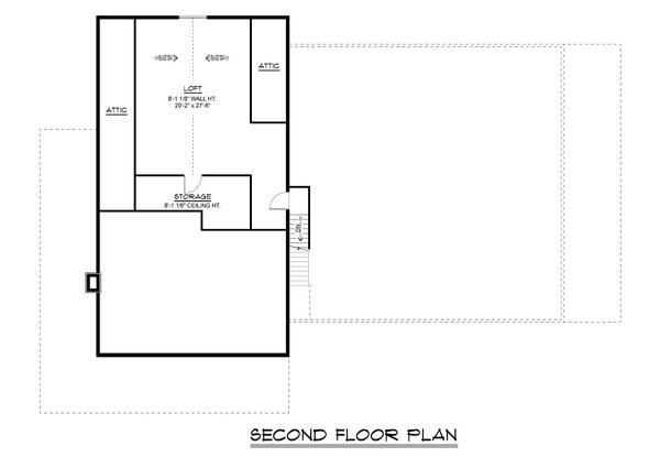 Barndominium Floor Plan - Upper Floor Plan #1064-309