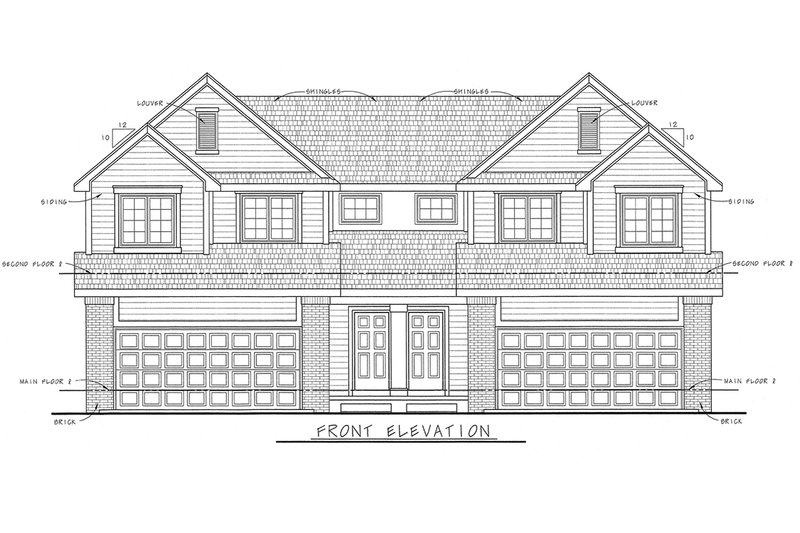 Dream House Plan - Exterior - Front Elevation 4 for Traditional House Plan #20-2093 - 3 bed, 2.5 bath