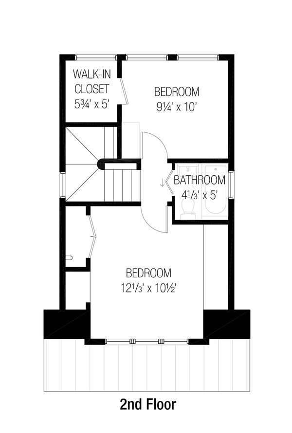 Cottage Floor Plan - Upper Floor Plan #915-1
