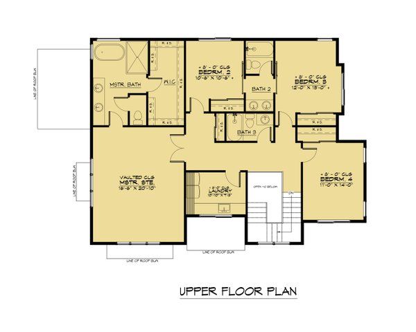 Dream House Plan - Traditional Floor Plan - Upper Floor Plan #1066-201