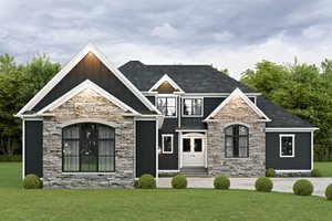House Blueprint - Exterior - Front Elevation for Colonial House Plan #1089-36 - 4 bed, 3.5 bath