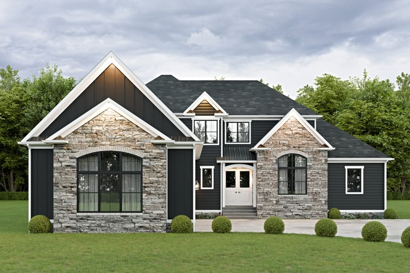 House Blueprint - Exterior - Front Elevation 2 for Colonial House Plan #1089-36 - 4 bed, 3.5 bath