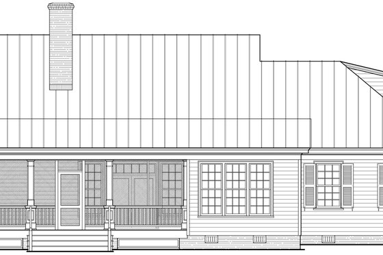 Exterior - Rear Elevation for Cottage House Plan #137-403 - 3 bed, 2.5 bath