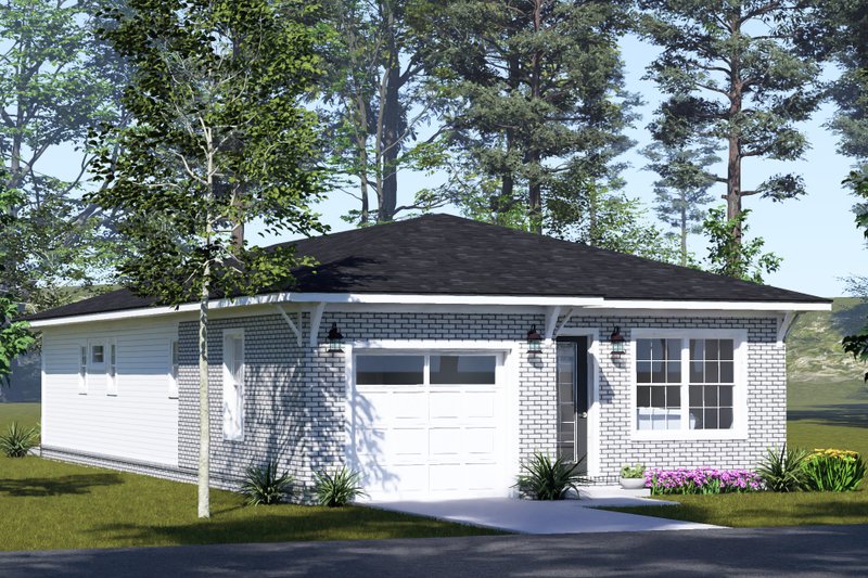 House Blueprint - Exterior - Other Elevation 4 for Modern House Plan #513-2497 - 3 bed, 2 bath
