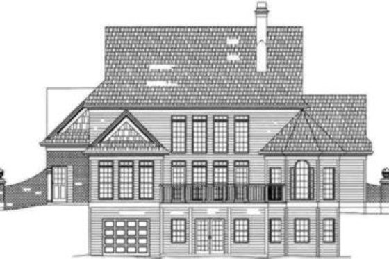 Exterior - Rear Elevation for Colonial House Plan #119-160 - 4 bed, 3.5 bath