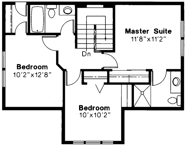 Architectural House Design - Cottage Floor Plan - Upper Floor Plan #124-298