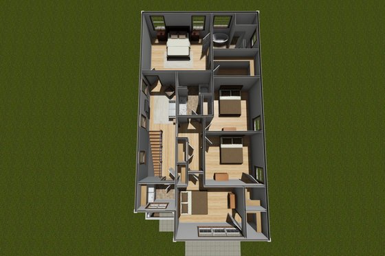 Floor Plan - Upper Floor 1 for Cottage House Plan #513-2226 - 4 bed, 2.5 bath