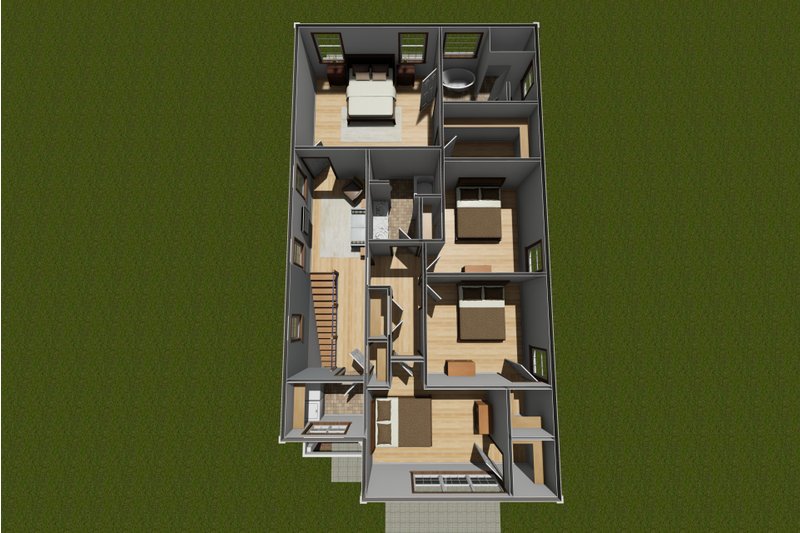 Architectural House Design - Floor Plan - Upper Floor 1 for Cottage House Plan #513-2226 - 4 bed, 2.5 bath