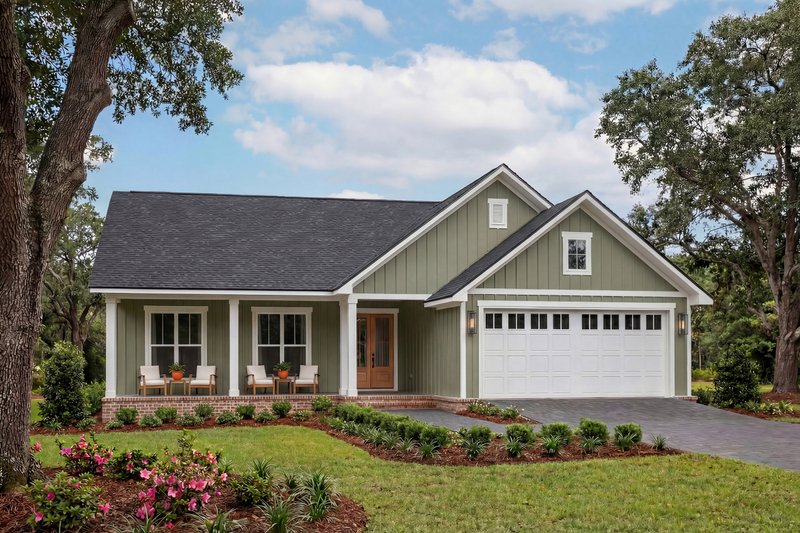 House Blueprint - Exterior - Front Elevation 3 for Farmhouse House Plan #430-428 - 3 bed, 2 bath