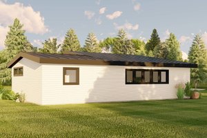 Exterior - Rear Elevation for Modern House Plan #1064-210 - 1 bed, 1 bath
