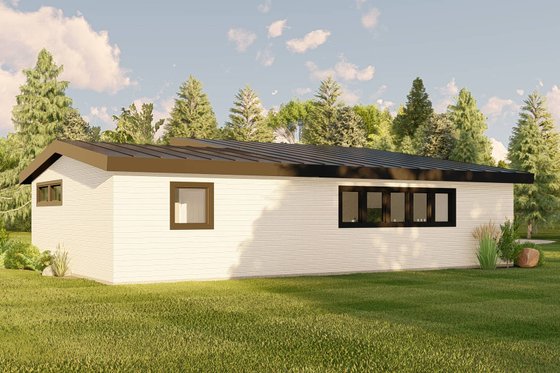 Exterior - Rear Elevation for Modern House Plan #1064-210 - 1 bed, 1 bath