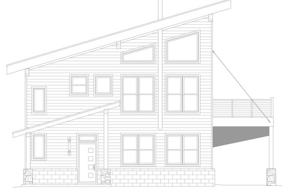 Exterior - Other Elevation for Country House Plan #932-1278 - 4 bed, 2 bath
