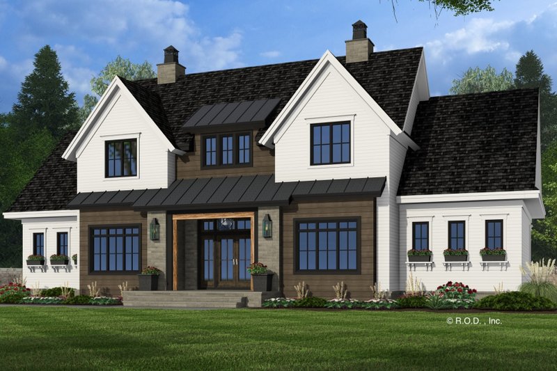 House Design - Exterior - Front Elevation 4 for Farmhouse House Plan #51-1256 - 5 bed, 4.5 bath