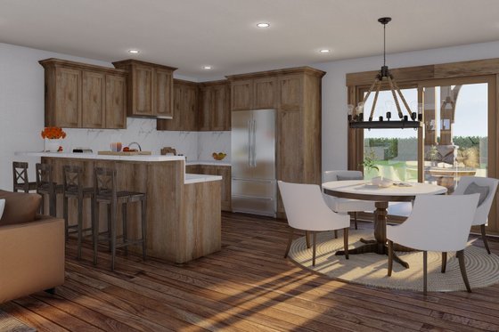 Interior - Kitchen 1 for Cabin House Plan #923-416 - 3 bed, 2 bath