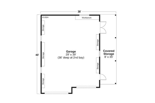 Adobe / Southwestern Floor Plan - Main Floor Plan #124-1367