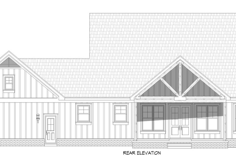 House Plan Design - Exterior - Rear Elevation 1 for Country House Plan #932-707 - 3 bed, 2 bath