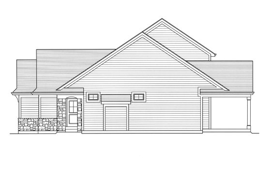 Exterior - Other Elevation 1 for Cottage House Plan #46-498 - 3 bed, 2.5 bath