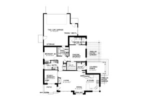 Craftsman Style House Plan - 3 Beds 2 Baths 1534 Sq/Ft Plan #434-14 ...