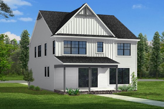 Exterior - Rear Elevation for Farmhouse House Plan #1057-34 - 4 bed, 4.5 bath
