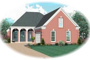 Southern Exterior - Front Elevation Plan #81-929