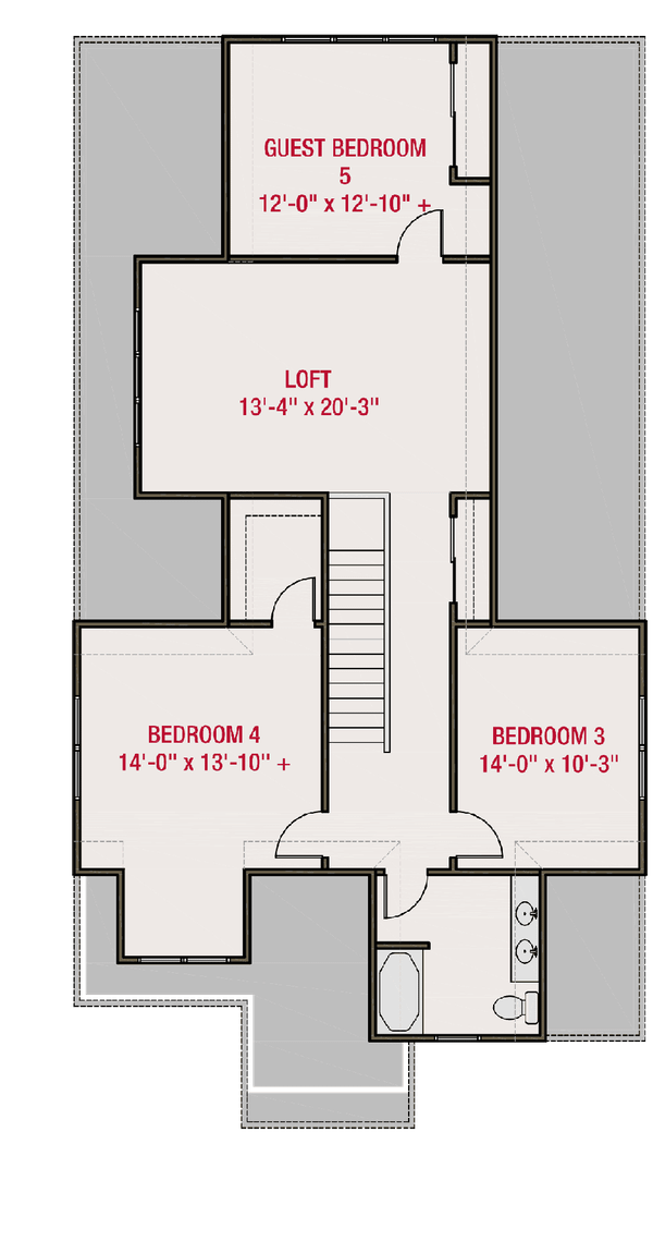 House Blueprint - Farmhouse Floor Plan - Upper Floor Plan #461-114