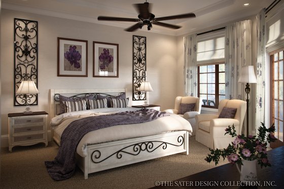 Interior - Bedroom for Mediterranean House Plan #930-12 - 3 bed, 2.5 bath
