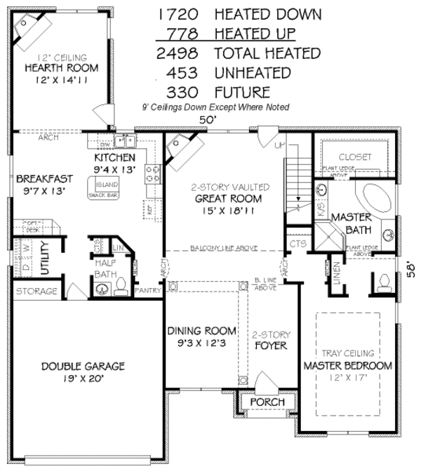 European Floor Plan - Main Floor Plan #424-334