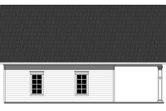 Exterior - Rear Elevation for Traditional House Plan #21-337, 0 bath