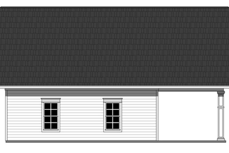 House Blueprint - Exterior - Rear Elevation for Traditional House Plan #21-337, 0 bath