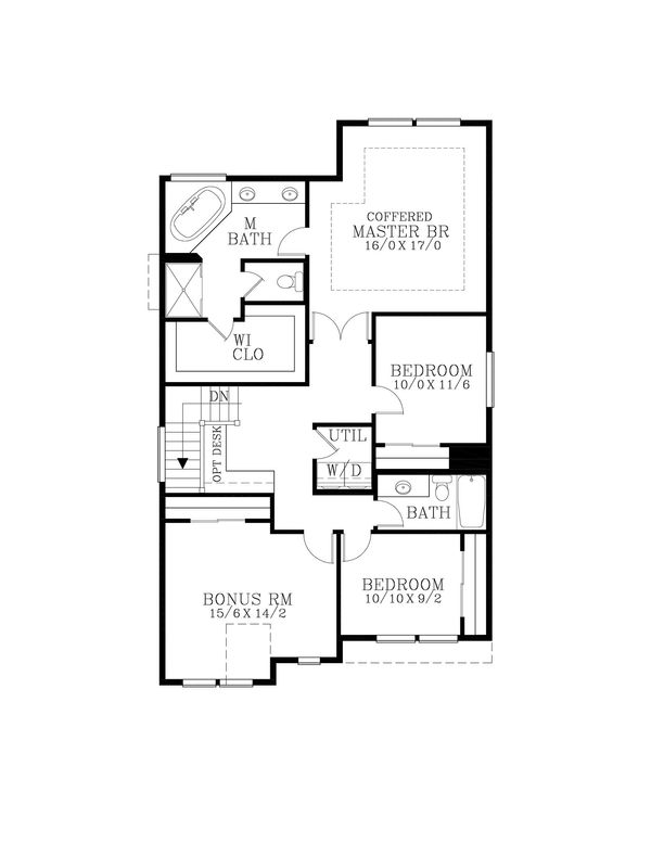 House Plan Design - Craftsman Floor Plan - Upper Floor Plan #53-626