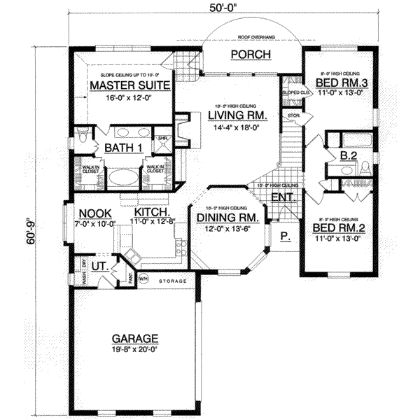 Dream House Plan - European Floor Plan - Main Floor Plan #40-350