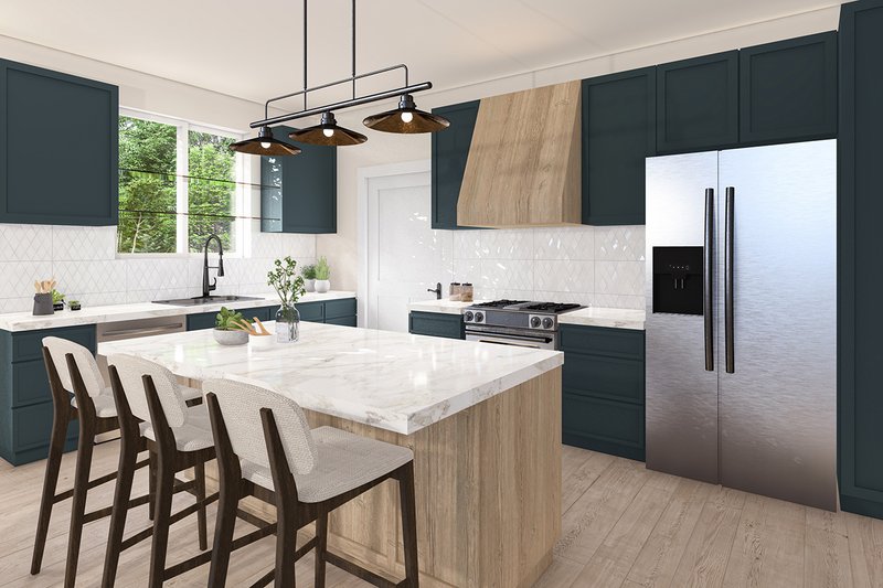Home Plan - Interior - Kitchen for Prairie House Plan #124-1410 - 3 bed, 2.5 bath