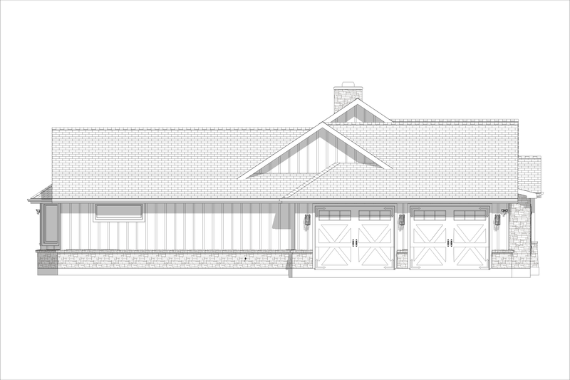 Architectural House Design - Exterior - Other Elevation 3 for Craftsman House Plan #1127-10 - 3 bed, 2 bath