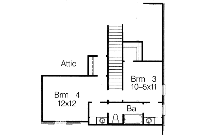 Home Plan - Floor Plan - Upper Floor for European House Plan #15-271 - 4 bed, 3 bath