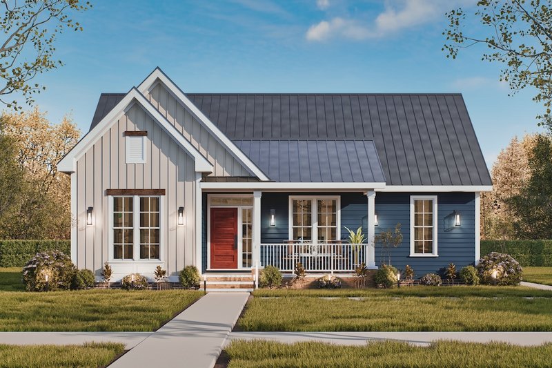 House Blueprint - Traditional Exterior - Front Elevation Plan #119-467