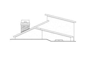 Exterior - Rear Elevation for Contemporary House Plan #57-626 - 2 bed, 1.5 bath