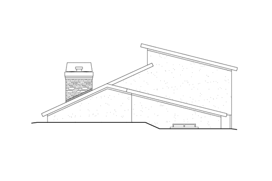 Exterior - Rear Elevation for Contemporary House Plan #57-626 - 2 bed, 1.5 bath