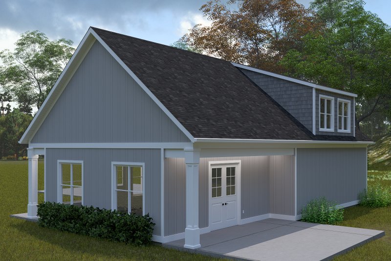 House Design - Exterior - Rear Elevation for Traditional House Plan #1060-357, 0.5 bath