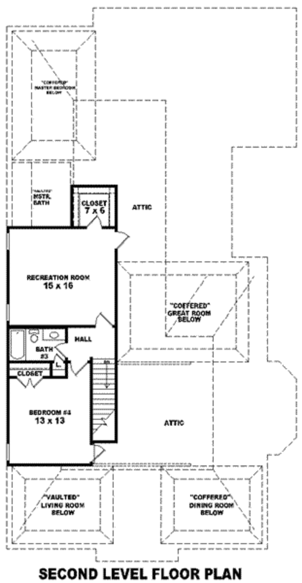 European Floor Plan - Upper Floor Plan #81-1281