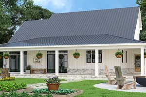 Exterior - Rear Elevation for Farmhouse House Plan #119-433 - 3 bed, 3.5 bath