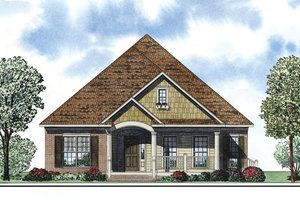 European Exterior - Front Elevation Plan #17-2409