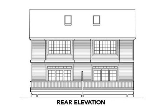 Exterior - Rear Elevation for Traditional House Plan #48-366 - 3 bed, 2.5 bath