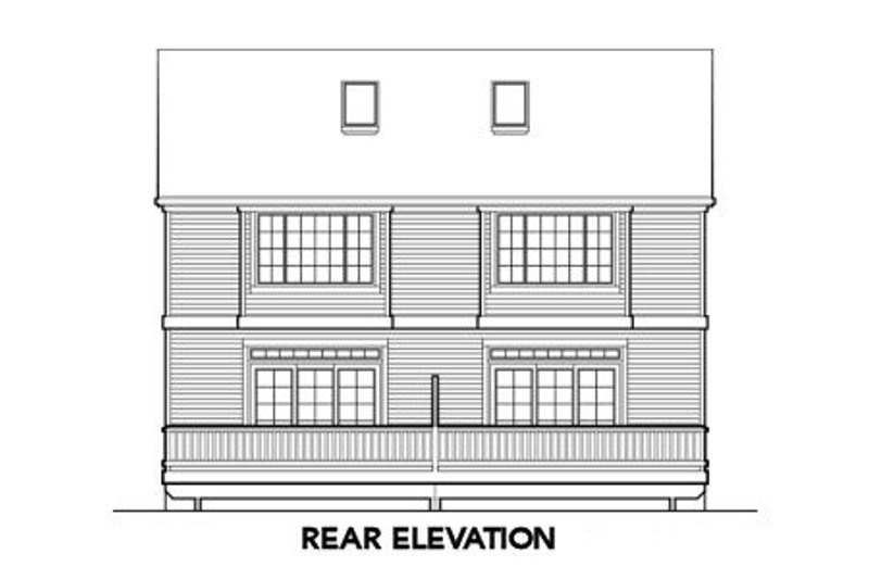Home Plan - Exterior - Rear Elevation for Traditional House Plan #48-366 - 3 bed, 2.5 bath