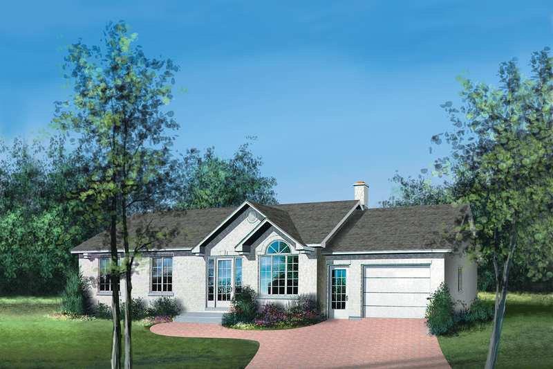 Ranch Style House Plan - 2 Beds 1 Baths 1000 Sq/Ft Plan #25-4105