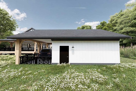 Exterior - Rear Elevation for Farmhouse House Plan #1101-29, 0 bath