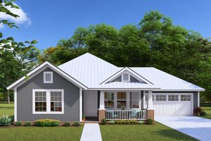 Cottage Exterior - Front Elevation Plan #513-2044
