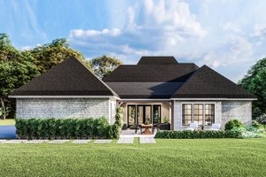 Exterior - Rear Elevation for Country House Plan #406-9658 - 4 bed, 2.5 bath
