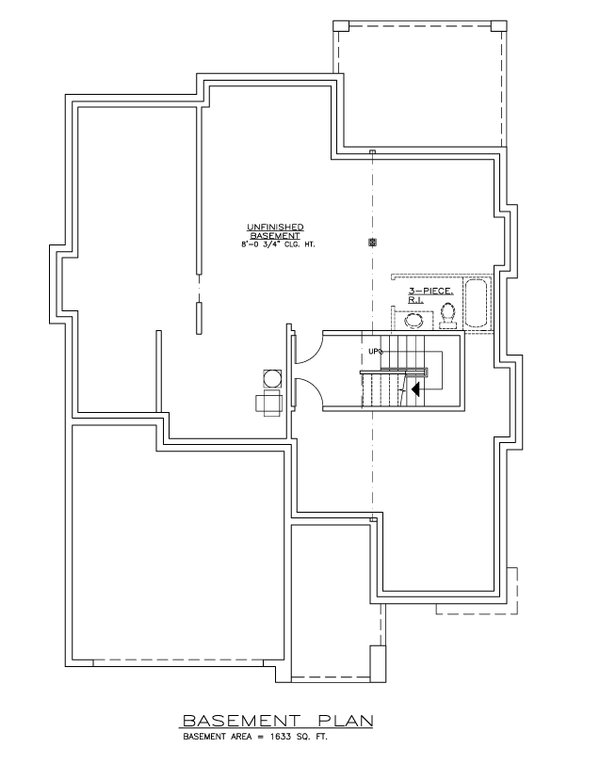 Modern Floor Plan - Lower Floor Plan #1100-48