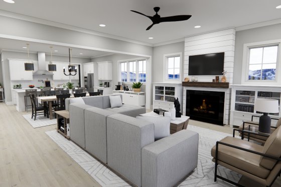 Interior - Family Room 3 for Farmhouse House Plan #51-1262 - 3 bed, 3.5 bath